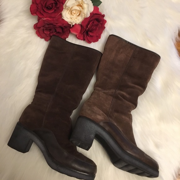 Cole Haan Brown Suede Leather Winter Boots size 7B - Picture 4 of 5